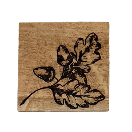 Single Oak Coaster - Autumn Acorns