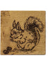 Single Oak Coaster - Red Squirrel