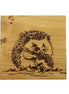 Woodland Hedgehogs Single Oak Coaster