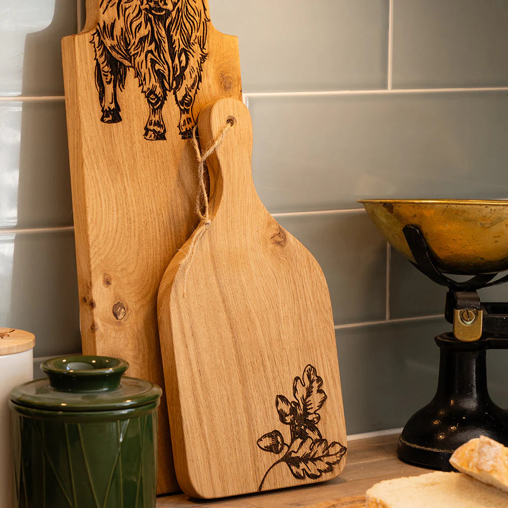 Oak Hanging Paddle - Small - Autumn Acorns