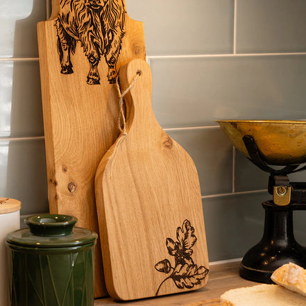 Oak Hanging Paddle - Small - Autumn Acorns