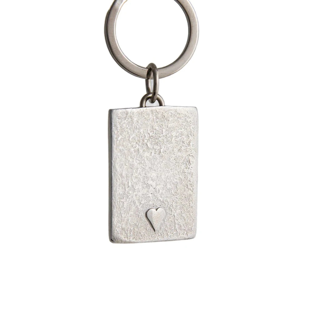 Small Raised Heart Keyring