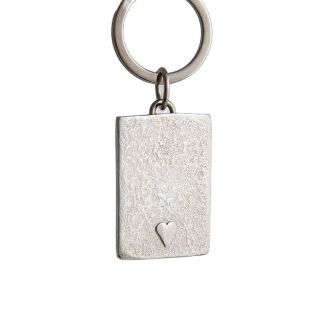 Small Raised Heart Keyring