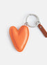 Heart Keyring - Coral Orange