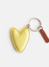 Heart Keyring - Pear Yellow