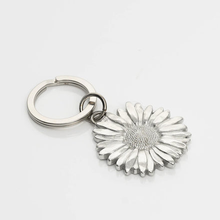 Daisy Pewter Keyring