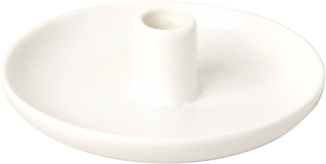 White Ceramic Candle Holder