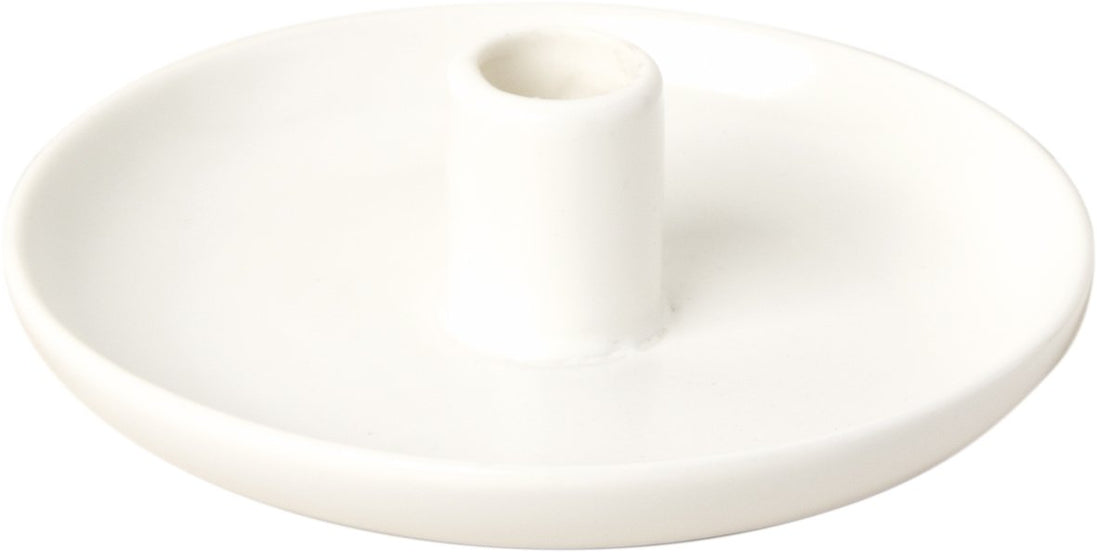 White Ceramic Candle Holder