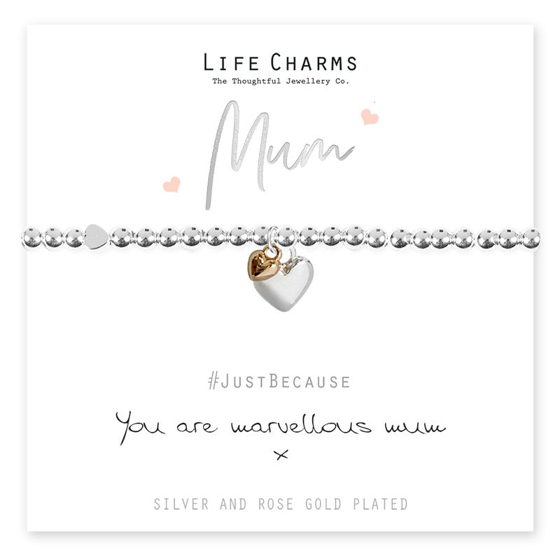 Marvellous Mum Hearts Bracelet