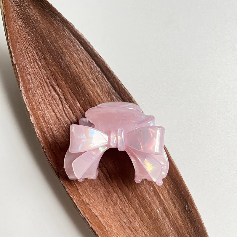 Light Pink Bow Claw Hair Clip