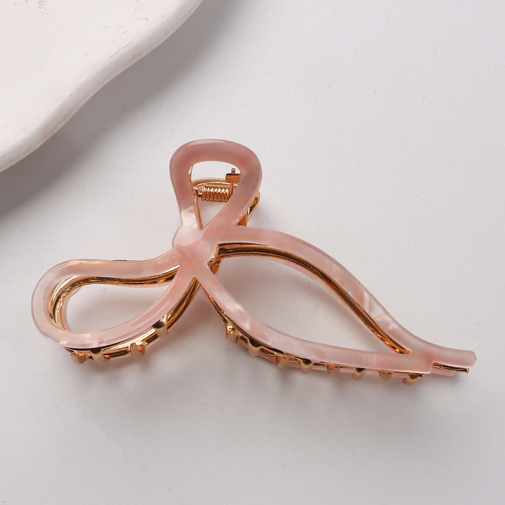 Pink Ribbon Claw Hair Clip