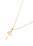 Light Pink Glass Mushroom Pendant Necklace