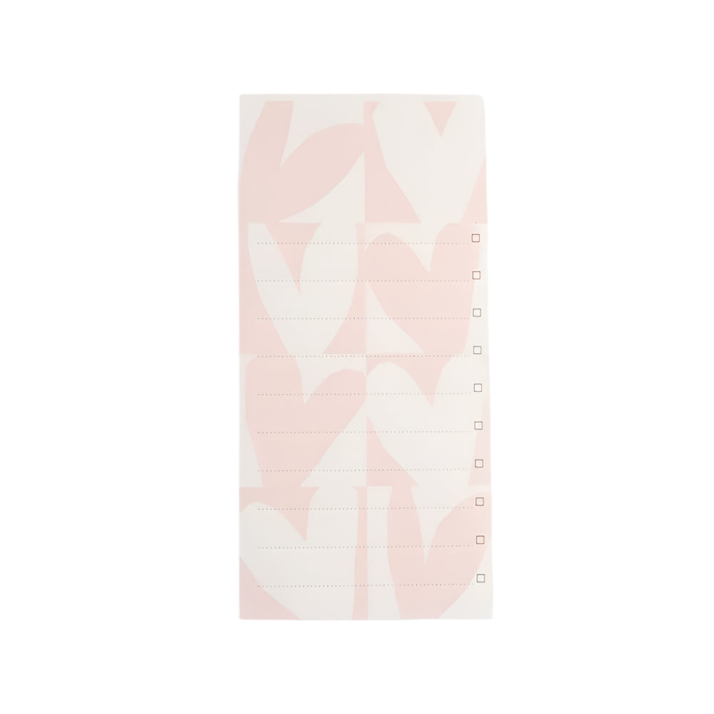 Pink Checkmate Heart List Pad