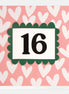 White Hearts On Pink 16th Birthday Card