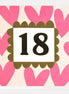 18 Number Pink Hearts