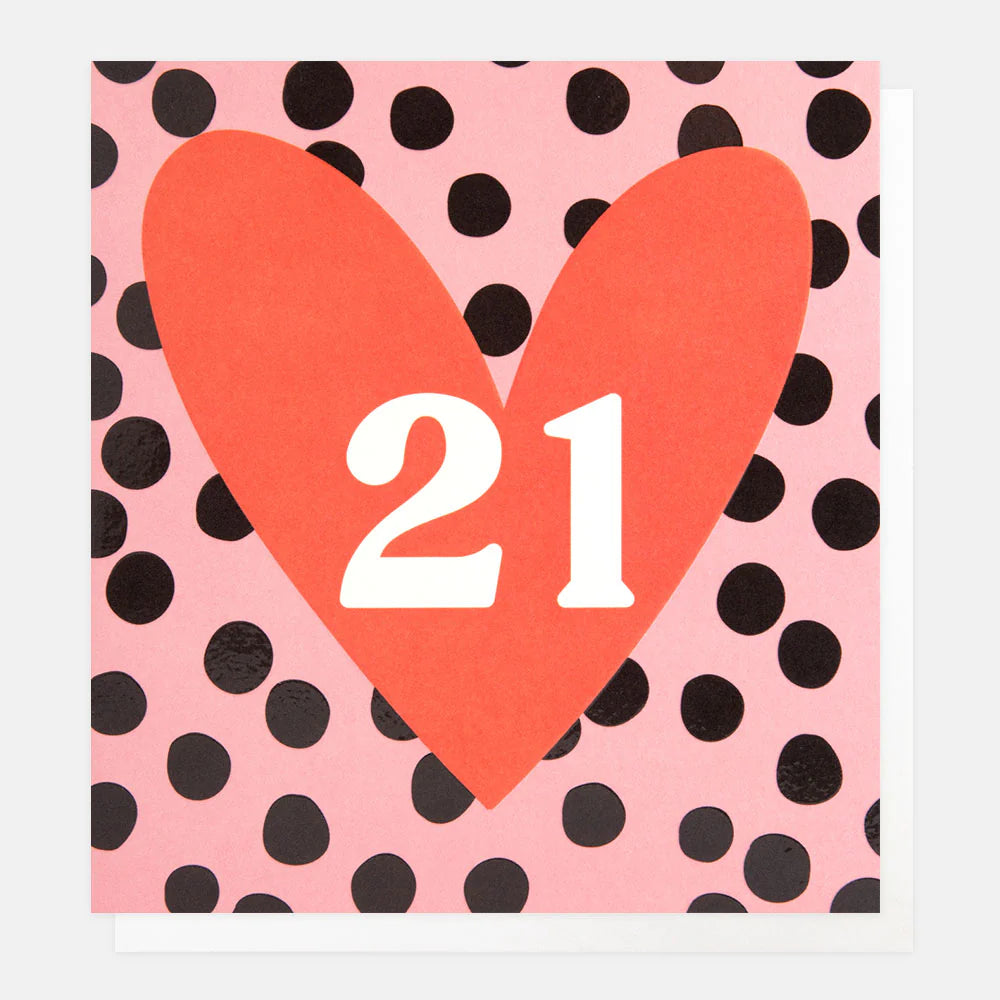 Pink Flower On Spots 30th Birthday Card