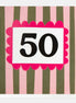 50 Number Pink/Khaki Stripe