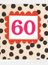 60 Number Charcoal Polka Dot