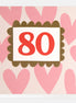 80 Number Pink Hearts