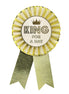 Gold "King For A Day" Birthday Rosette Badge