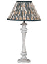 Wash Wood Table Lamp with Ikat Shade