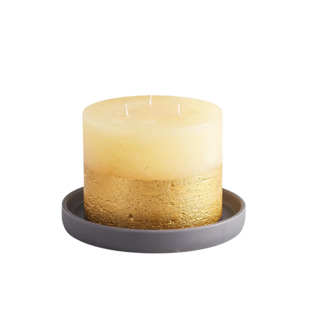 Large Dark Grey Candle Holder