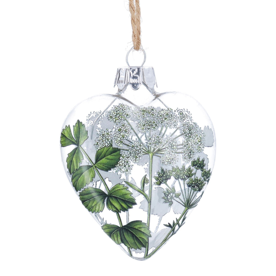 Spring Hedgerow Glass Heart