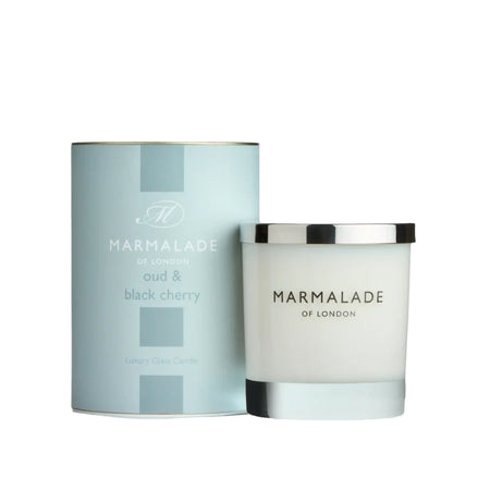 Oud & Black Cherry Glass Candle