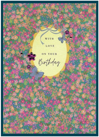 with love on your birthday Card