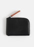 Black/Navy Corner Zip Card Holder
