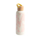 Pink Checkmate Heart Metal Water Bottle