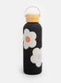 Multi Charcoal Flower Metal Water Bottle
