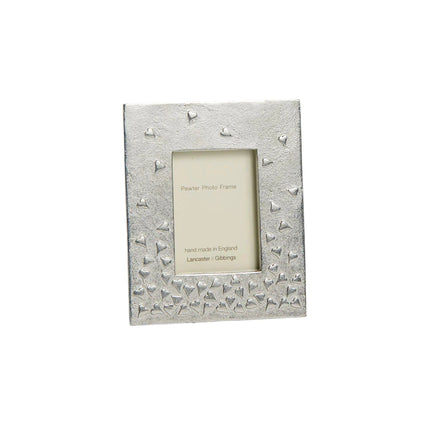 Handmade Pewter Small Floating Hearts Mini Frame