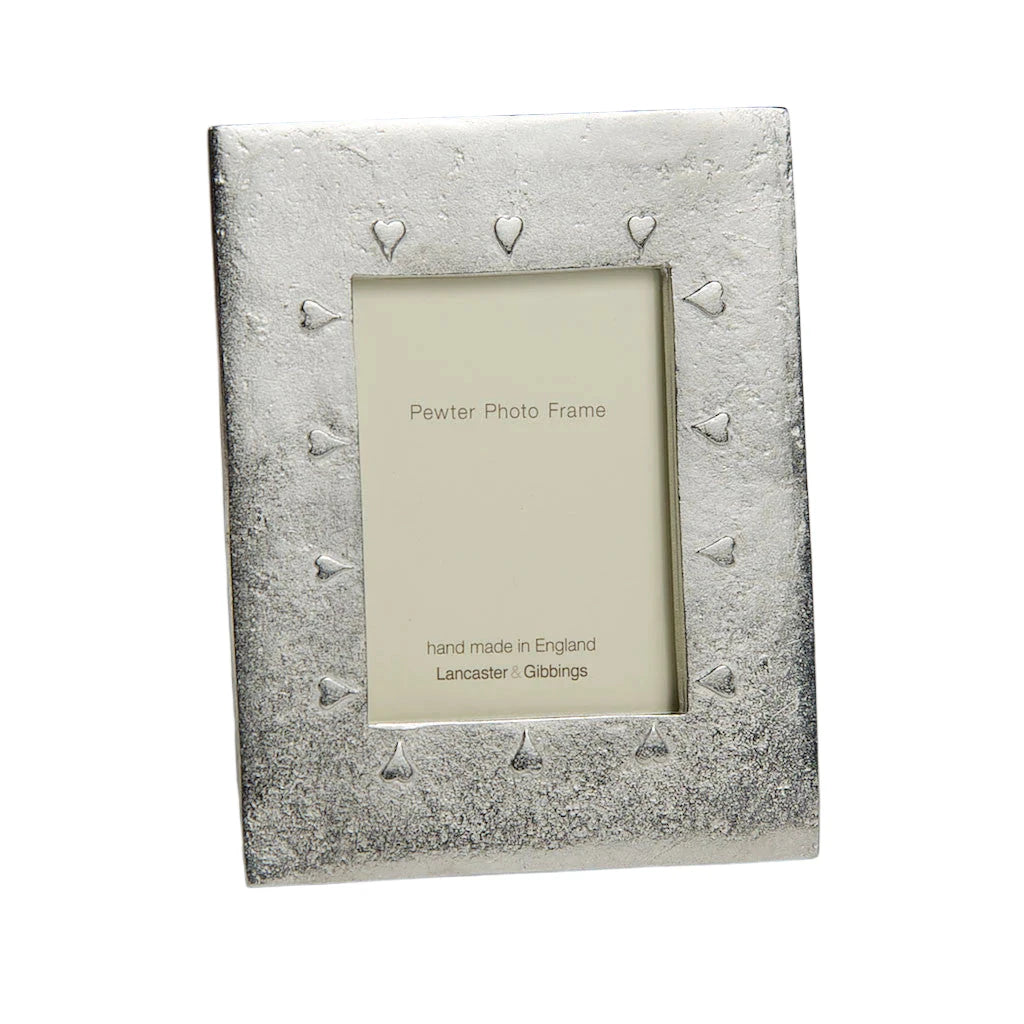 Handmade Pewter Large Mini Hearts Frame