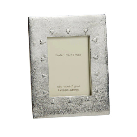 Handmade Pewter Large Mini Hearts Frame