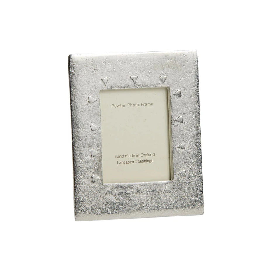 Handmade Pewter Medium Mini Hearts Frame