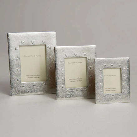 Handmade Pewter Large Mini Hearts Frame