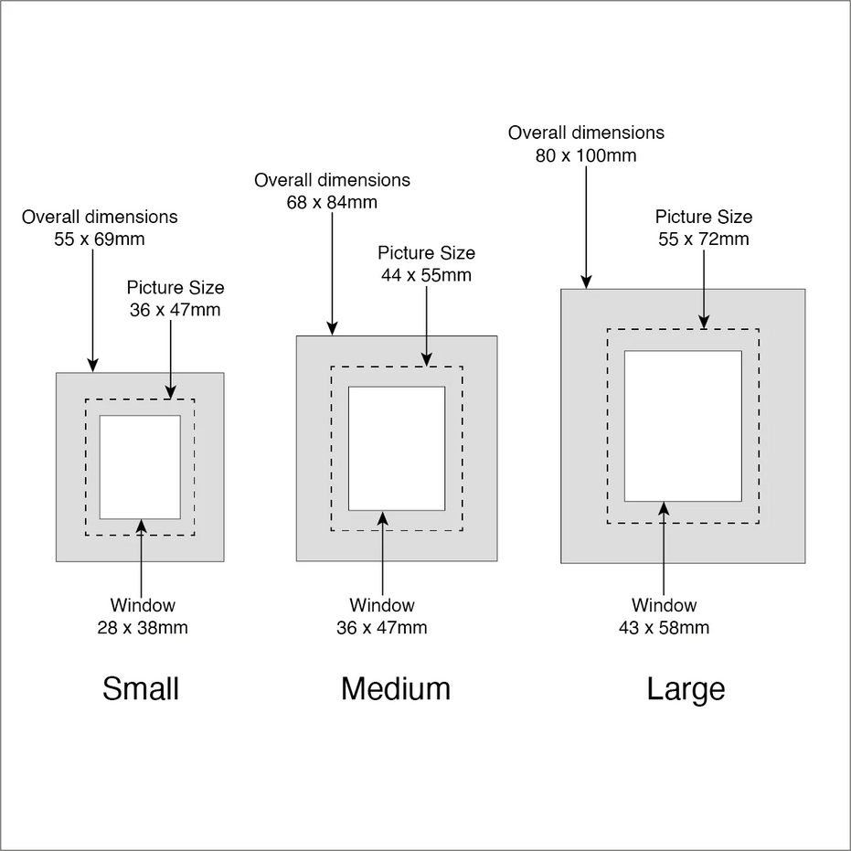 Handmade Pewter Medium Mini Hearts Frame