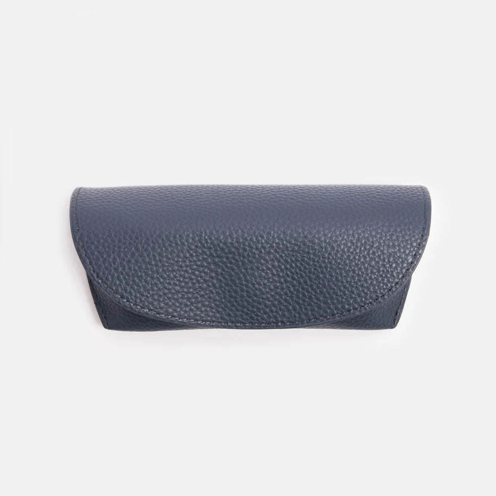 Navy Flap Glasses Case