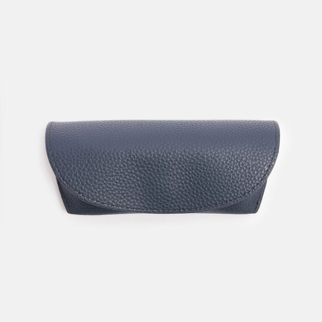 Navy Flap Glasses Case