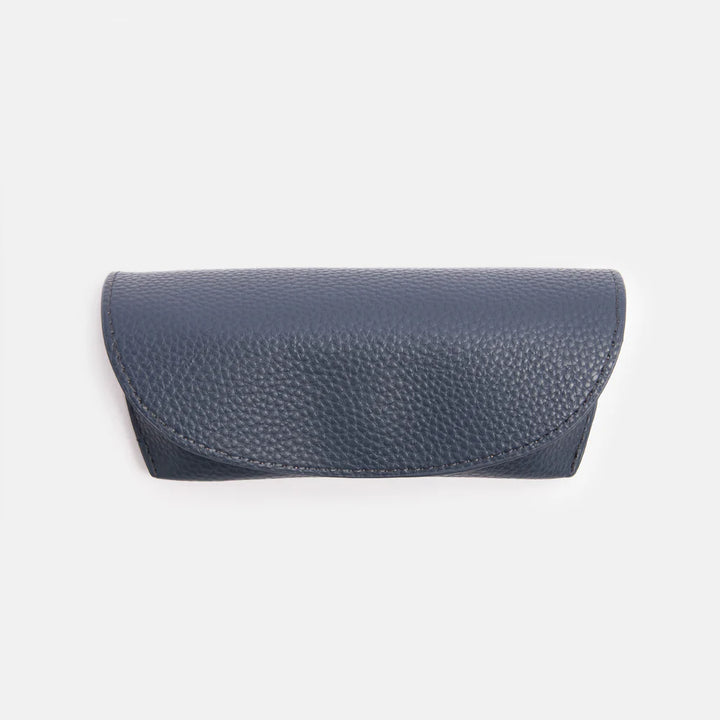 Navy Flap Glasses Case