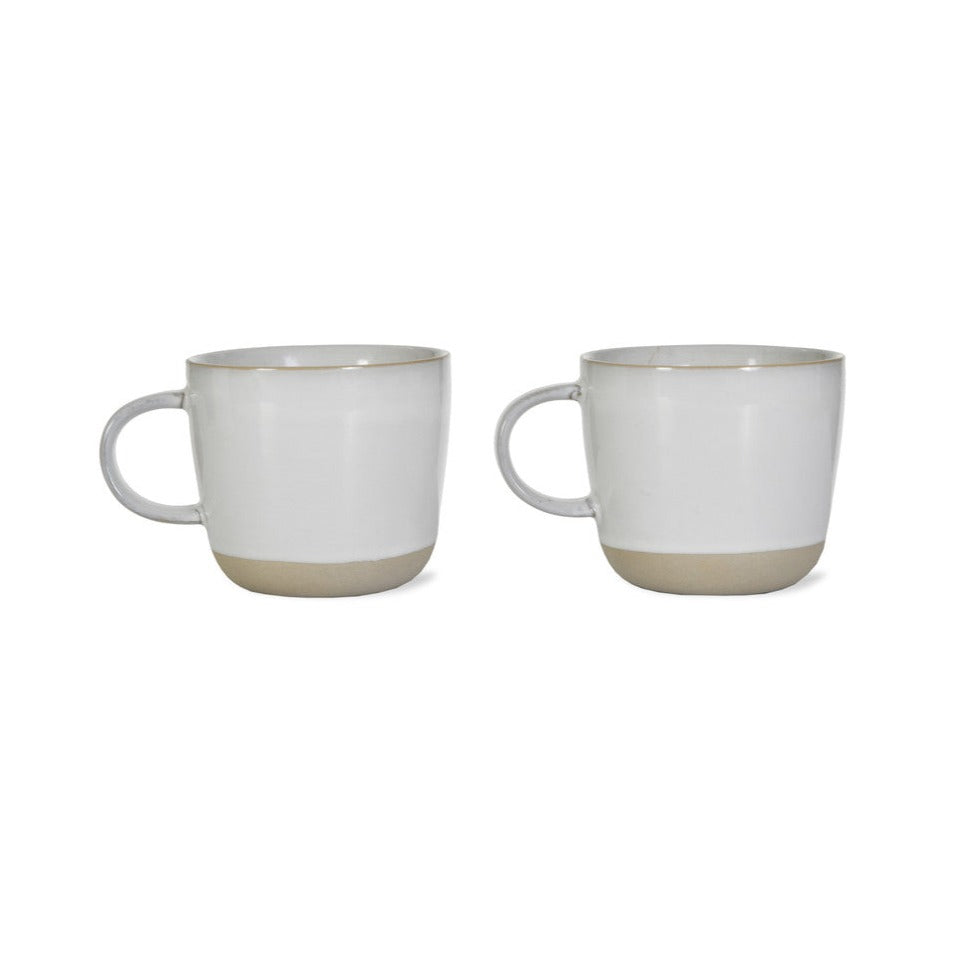 Pair of Holwell Stoneware Mugs - White