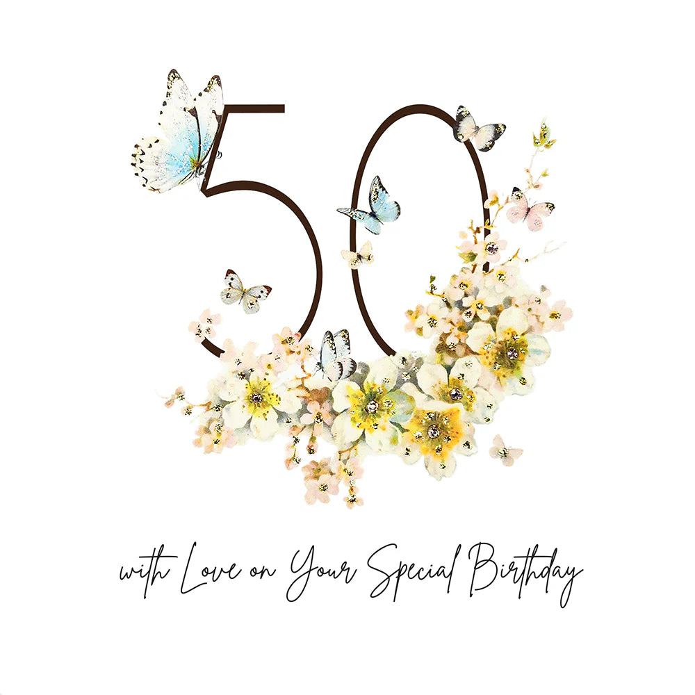 50 With Love on Your Special Birthday Card