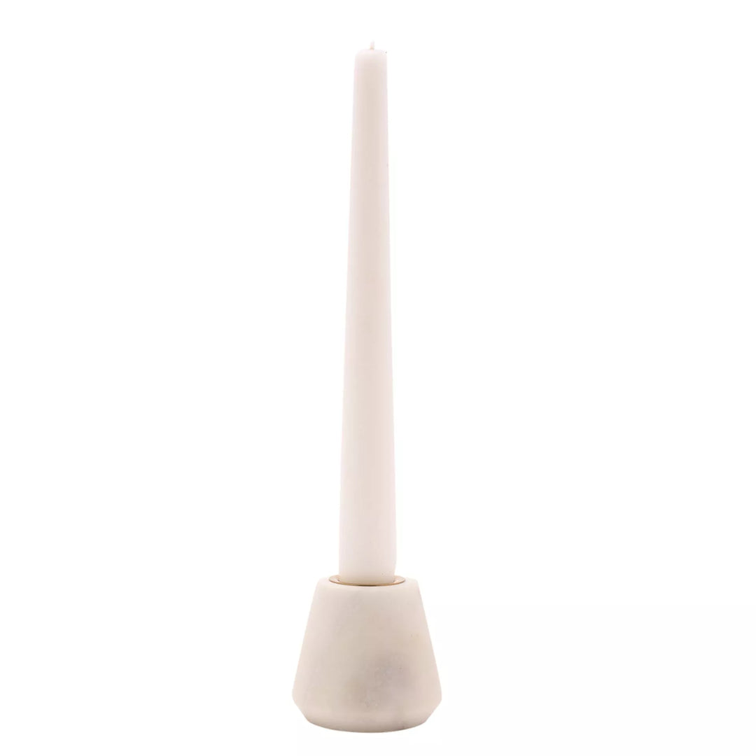 Marble Candle Holder - White