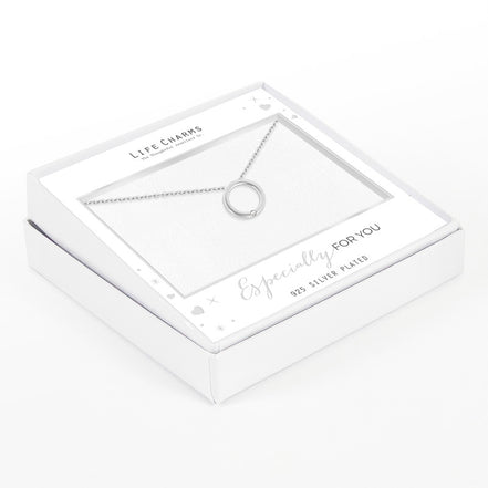 Open Circle With Stone Necklace