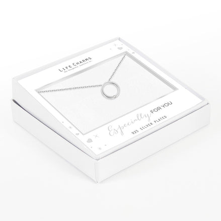 Open Circle With Stone Necklace