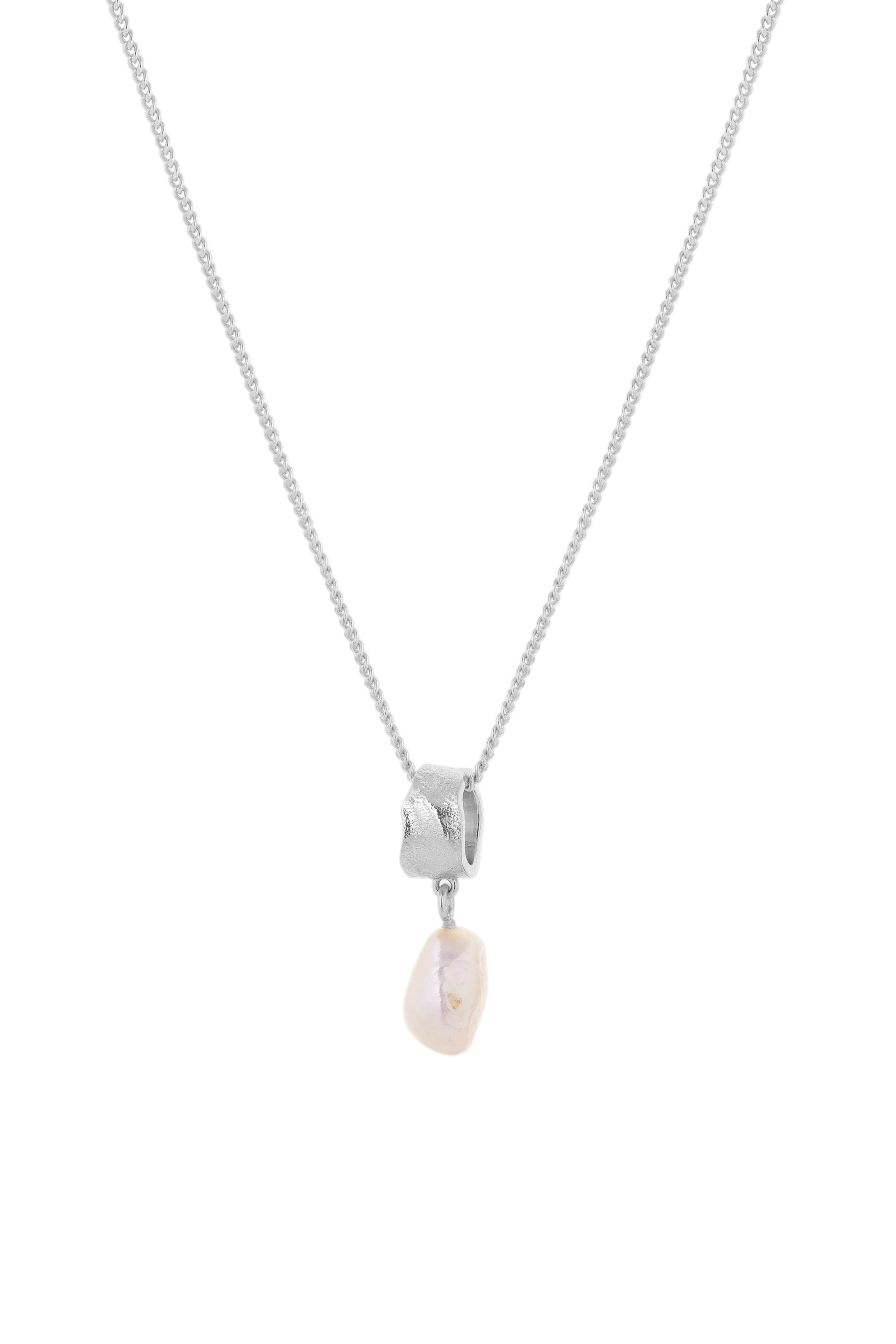 Freshwater Pearl Necklace - Silver