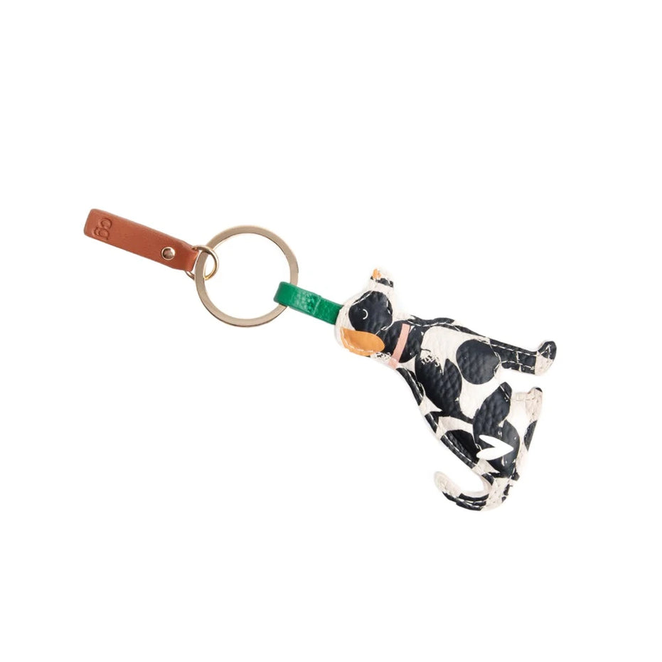 Mono Bloom Lab Dog Keyring