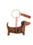 Leopard Print Sausage Dog Keyring