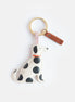 Mono Scattered Dot Dog Novelty Keyring